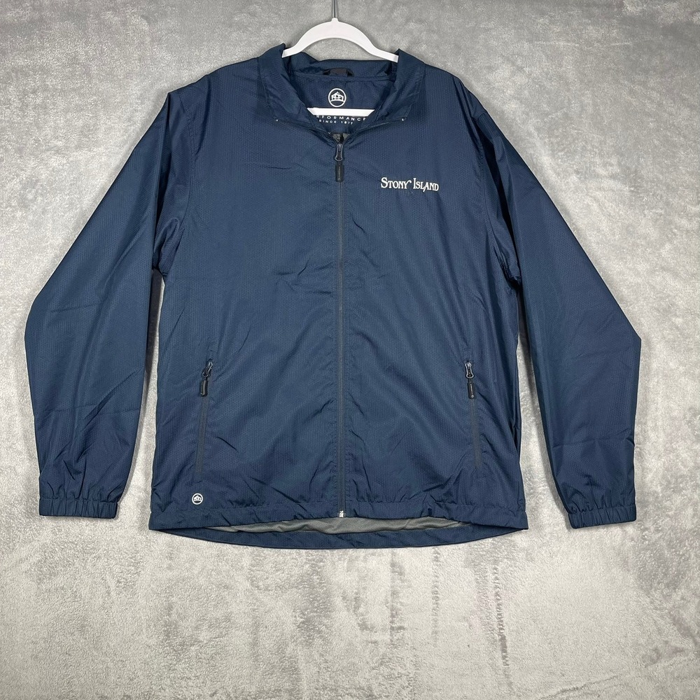 Stormtech Performance Jacket Mens XL Navy Blue Stony Island Windbreaker
